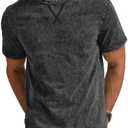 NITAGUT Mens Distressed Cotton Shirts Vintage Hipster Hip Hop Longline Crew Neck T-Shirt, L