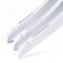 Quality White Wooden Kids Hanger Luxury Design Chrome Swivel Hook (5, 13" inch with Clips)