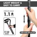 KINGGEAR F1 Walking Stick, Walking Cane for Women & Men, Self Standing Walkers for Seniors with Wrist Strap, Lightweight & Sturdy Offset EVA Handle and Large Quad Base