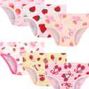Girls and Toddlers 100% Cotton Underwear Tagless Soft Panties Size 2-3T,4-5T,6,8,10,12 (6-Pack)