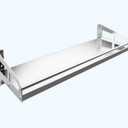 Wall Mount Metal Wall Shelf Kitchen Spice Condiment Racks 304 Stainless Steel fit Storage Rack Bedroom Bathroom Living Room Shelves (Length31.5 width5.9)