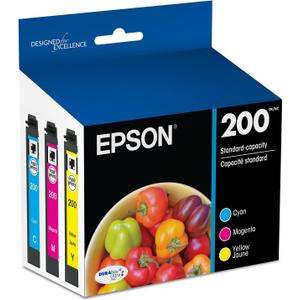 EPSON 200 DURABrite Ultra Ink Standard Capacity Color Combo Pack (T200520-S) Works with WorkForce WF-2520, 2530, 2540, Expression XP-200, 300, 310, 400, 410