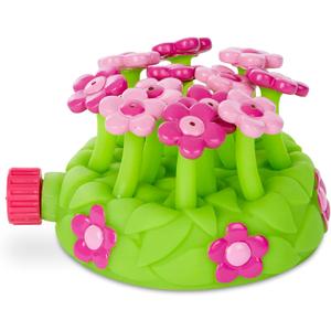 Melissa & Doug Sunny Patch Pretty Petals Flower Sprinkler Toy with Hose Attachment Toddler and Kids Outdoor Water Play Ages 3+