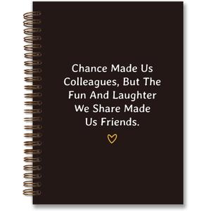 Farewell Gifts for Coworkers,Coworker Leaving Gifts for Women,Office Supplies Leadership Gifts,College Ruled Hardcover Spiral Notebook, 5.58.3