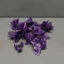 WILLBOND 24 Pcs 3 Size Poinsettia Flower Artificial Christmas Decor Glitter Poinsettia Christmas Ornaments Faux Flowers for Xmas Tree Outdoor(3.2/4/6 Inches,Purple)