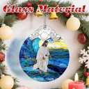 Jesus Christ Christmas Decorations - God Jesus Home Decor | Stained Glass Ornament | Christmas Ornaments for Tree | Christian Holiday Ornament Christian Gifts, Religion Gifts, Gift Ideas, Xmas Gift