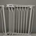 Mom's Choice GROWNSY Baby Gate, 30.5"-53" Auto-Close Dog Gate for Stairs & Doorways, Pressure-Mounted Easy Install Baby Gate - No Drill, Walk Through, Safe & Durable (White)