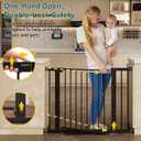 InnoTruth 29.6-39.1 in Wide Baby Gate for Stairs and Doorways, Black