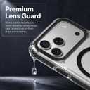 Magnetic Clear Case Compatible with iPhone 17 Pro 6.3 Inch, Two-Tone Slim Protective Cover with Metal Camera Frame & Hard PC Back, TPU Bumper (Black, iPhone 17 Pro)