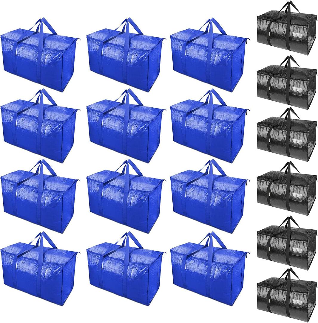 TICONN 12 Pack Extra Large+6-Pack Oversized Moving Bags