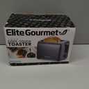 Elite Gourmet ECT1027G Cool-Touch 2 Slice Toaster, 6 Toast Settings & Cancel Function, Extra Wide 1.25 Slots Easily Fits Breads, English Muffins, Bagels & Waffles, Gunmetal Gray