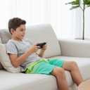 Cozople 7-16T Teen Boys Swim Trunks Quick Dry UPF 50+ Swimwear Bathing Suit for Big Boys Beach Swim Boards Shorts (Yellow Stripes)