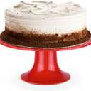 Round Cake Stand 10" Melamine Cake Display Stand Dessert Cupcake Display Tray for Wedding,Birthday,Party,Baby Shower,Anniversary,Ceremony-Red