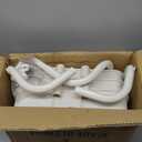 3-Tier Multifunction Rolling Cart Utility Storage Shelves Cart with Hanging Cup Lockable Wheels and Handle for Office Living Room Kitchen Bathroom (White)