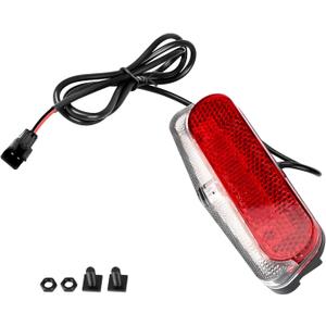 Ebike Rear Tail Light,6V-60V LED Warning Light High Brightness Tail Brake Light with Waterproof SM Connector&38.3" Cable Length Electric Bike Accessories for BAFANG Mid Motor and hub Motor
