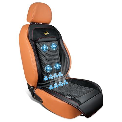 ZenRui Cooling Car Seat Cover Front Seat with Massage, 12V-24V Ventilated Car Seat Covers with 8 Fans,All Season Truck seat Covers Universal Fit for Car Truck SUV
