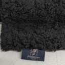 Phantoscope Pack of 2 Sherpa Solid Throw Decorative Pillow Cover Decorative Faux Fur Fluffy Cushion Cases Soft Square Pillow Cases for Bedroom/Couch, Black 20 x 20 Inches