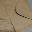 ValBox 4.6x6.3" Kraft Envelopes 100 PCS 120 GSM Brown Contour Flap Invitation Envelopes for Baby Shower, Graduation, Wedding, Invitations - Gummed Flap
