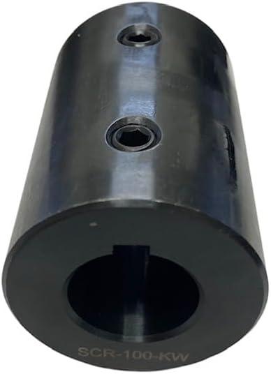 Summit Collars SCR-100-KW/1PK Solid Rigid Coupling  1" ID, 2" Wide, 3" Long, Black Oxide with Keyway  Heavy-Duty RC-100-KW Precision Shaft Coupler for Industrial & Mechanical Applications