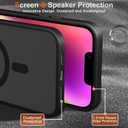 Privacy Case for iPhone 15 Plus,Magnetic iPhone 15 Plus Phone Case with Privacy Screen Protector X2 & Camera Protector [Compatible with MagSafe],Translucent Matte Shockproof Cover-Rose Red