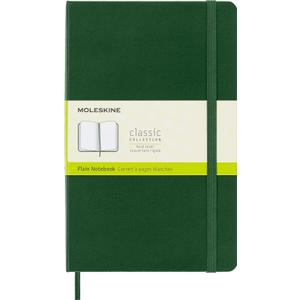 Moleskine Notebook, Large, Plain, Myrtle Green, Hard (5 x 8.25)