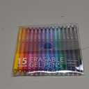 Vanstek 15 Colors Retractable Erasable Gel Pens Clicker, Fine Point(0.7), Make Mistakes Disappear, Premium Comfort Grip for Drawing Writing Planner and School Supplies (Multicolor)