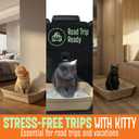 CallieCo Disposable Cat Litter Boxes - Portable Biodegradable Travel Litter Box for Cats, Sturdy and Durable Kitty Poo Box, Leak-Resistant Cat Tray Liners, Easy-Grip Rim, Large - 6 Pack