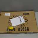 Black Oval Decorative Tray with Handles, Versatile Serving Tray for Coffee Table, Ottoman, Ideal for Serving, Displaying, Organizing (15.5" x 10.6" x 1.4")