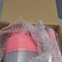 Layhit 12 Pcs Valentines Heart Containers Plastic Food Storage Containers with Lids Heart Shaped Disposable Lunch Dessert Box for Kitchen Restaurant Fruit Vegetable (Pink)