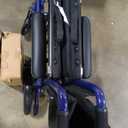 Medline Heavy Duty Transport Chair supports up to 500 lbs., Bariatric Transport Wheelchair, 22" x 18" seat, Blue Frame