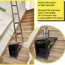 Ladder Leveler, Pitch Hopper, Ladder Stabilizer with Storage, Ladder Levelers for Stairs and Extension Ladders, Easy to Use, Conquer Uneven Ground (Regular Black)