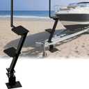 Heavy-Duty Boat Trailer Steps with Handle, Non-Slip Surface, Universal Fit Boarding Steps for Bass Boat, Pontoon Boat, Loading Gear or Fishing, 3 Steps