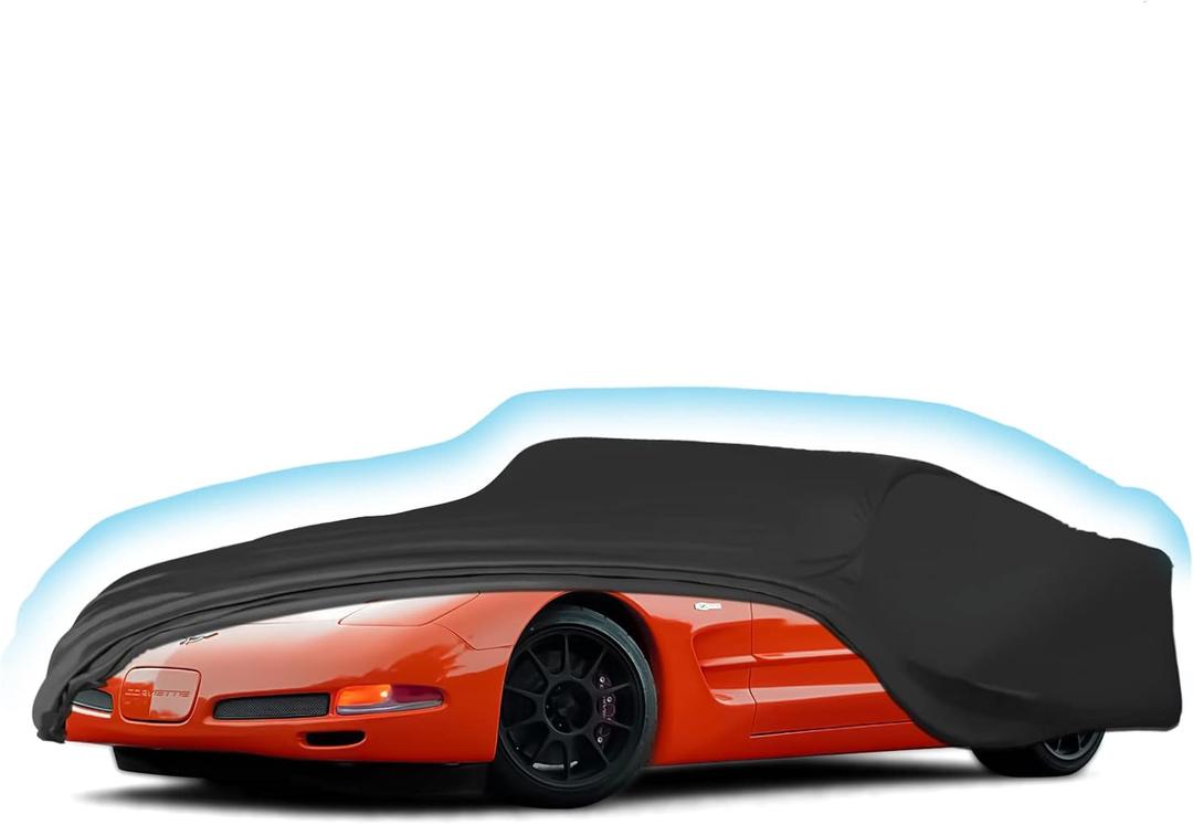 Proadsy 2026 Upgrade Car Cover Compatible with C5 Corvette 1997-2004 Windproof All Weather Waterproof Sun Rain UV Dust Snow Protection Outdoor Covers, Black