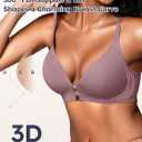 Racerback Bras with Metal Magnetic Front Closure - Wireless for Women No Underwire Seamless Supportive Bralettes (Pink, M)