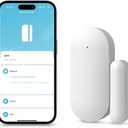 Door Alarm Window Sensors, Door Open Alarm Long Battery Life Wireless for Security Real-Time Notification WiFi Contact Sensor App Control No Monthly Fee, White
