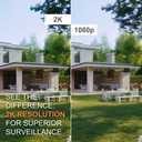 Starlight Window Camera, 2K Resolution, Full-Color Night Vision, Wi-Fi Indoor Security Camera, Wide Angle View, AI Detection