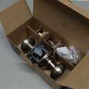 Schlage F10 GEO 619 Georgian Door Knob, Hall & Closet Passage Lock, Satin Nickel