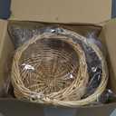 Weysat 2 Pcs Small Flower Girl Basket with Handle Wicker Rattan Flower Basket Set, Rustic, Hand Woven for Wedding Girl Home Decorations Picnic Garden Candy Sweets Gifts Storage, Multifunctional