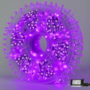 YEGUO 165ft 500 LED Christmas Lights Outdoor Waterproof, Purple String Lights Indoor Plug in, 8 Modes Clear Wire Purple Lights for Halloween Holiday Home Tree Garden Patio Decor