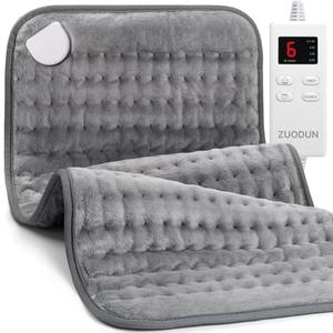 Heating Pad for Back, Neck, and Shoulder Pain Relief, Electric Heat Pad with 6 Heat Levels, Moist Heat Option, Auto Shut-Off, Birthday Christmas Gifts for Women Men Mom Dad Grandma, Gifts for her