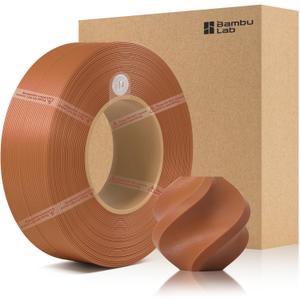 3DTOOLS Bamboo 1.75MM PETG HF Refill Filament High Speed &Easy Printing Eco Friendly with RFID for Bambu Lab A1,A1MINI,X1,P1 AMS 1KG +/- 0.03mm (Without Spool) (Peanut Brown 33801)