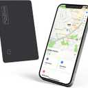Eelexa Wallet Tracker Card, Rechargeable Thin Finder, Works with Apple Find My (iOS Only), Item Locator for Luggage Tags, Passports, Phone, IP68 Waterproof (1 Pack, Black)