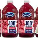 Ocean Spray 100% Cranberry Fruit Juice No Added Sugar 64 fl oz 8 Pack + 15 Sugarcane Disposable Straws by KOOL8SHOP Infinite Deals, Best By: 13 FEB 2026
