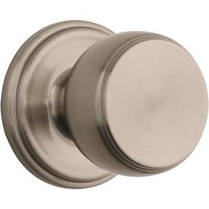 BRINKS - Ganyon Modern Home Decor Hall Closet Door Knob, Satin Nickel - Keyless Easy Open Indoor Door Knob Opens Hands Free