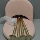 Vanity Chair with Adjustable Backrest, Boucle Upholstery Armless Makeup Stool, Pink Sherpa Vanity Stool with Gold Metal Legs for Bedroom Living Room Kitchen Dinning Room (Gold and Pink), Standard