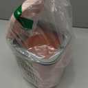 Zopnny Plastic 0.5 Gallon Tiny Countertop Trash Can, Press-Top Waste Can, Mini Desk Waste Bin (Pink)