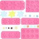 Snowflake Silicone Mold Winter Snowflake Fondant Chocolate Candy Baking Molds for Christmas Xmas Cake Cupcake Decoration Polymer Clay