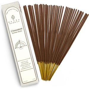 Cinnamon Incense Sticks, Organic Hand Dipped Incense, Natural Herbs & Aromatic Ingredients, Contain 40 Sticks Inside, Burn Time 45-60 Min, Spiritual Gifts, Incense By Karma Pledge