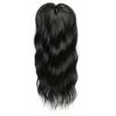 Hair Toppers Synthetic Hairpieces 22 Inch - For Women with Thinning Hair Ladies Wiglets 6.5x6.5 (Black)