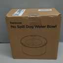 Heouvo 1 Gallon Large Dog Water Bowl No Spill,Anti Digging Lid & Rubber Bottom Spill Proof Dog Bowl, Anti Splash Mess Dripless Slow Drinking Stainless Steel Water for Sloppy Messy Drinkers Car